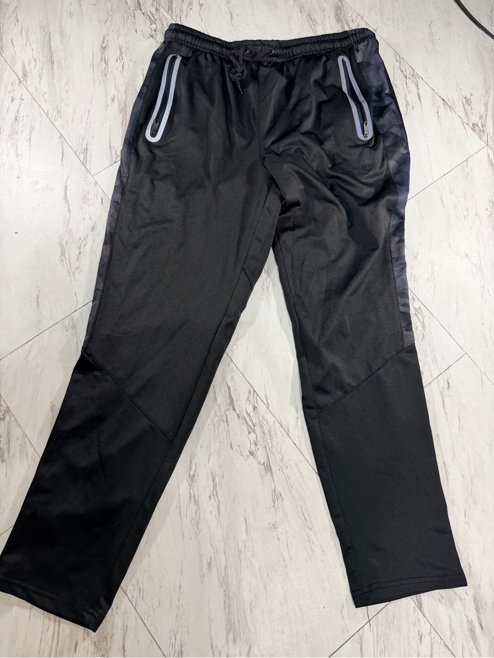 Spyder Black Jogger Pants with Reflective Trim